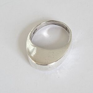 Vintage Boho Geometric Abstract Chunky Modernist Sterling Silver Statement Ring